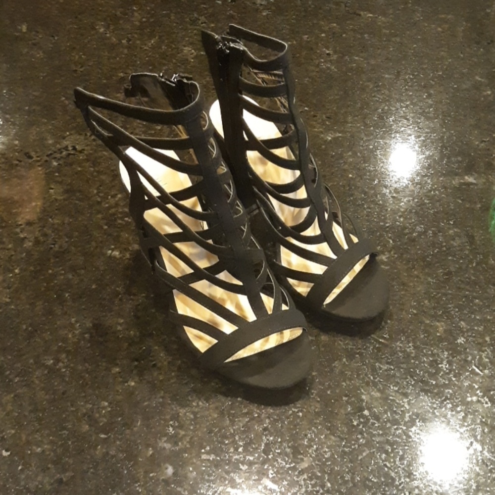 Strappy Black heels